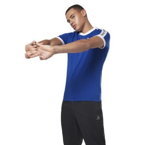 Reebok Training Essentials Linear Logo T Shirt Herren - Blau - DE 792-CKR